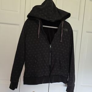 The north face Reversible Geometric Design/Plush Zip Hoodie size XL